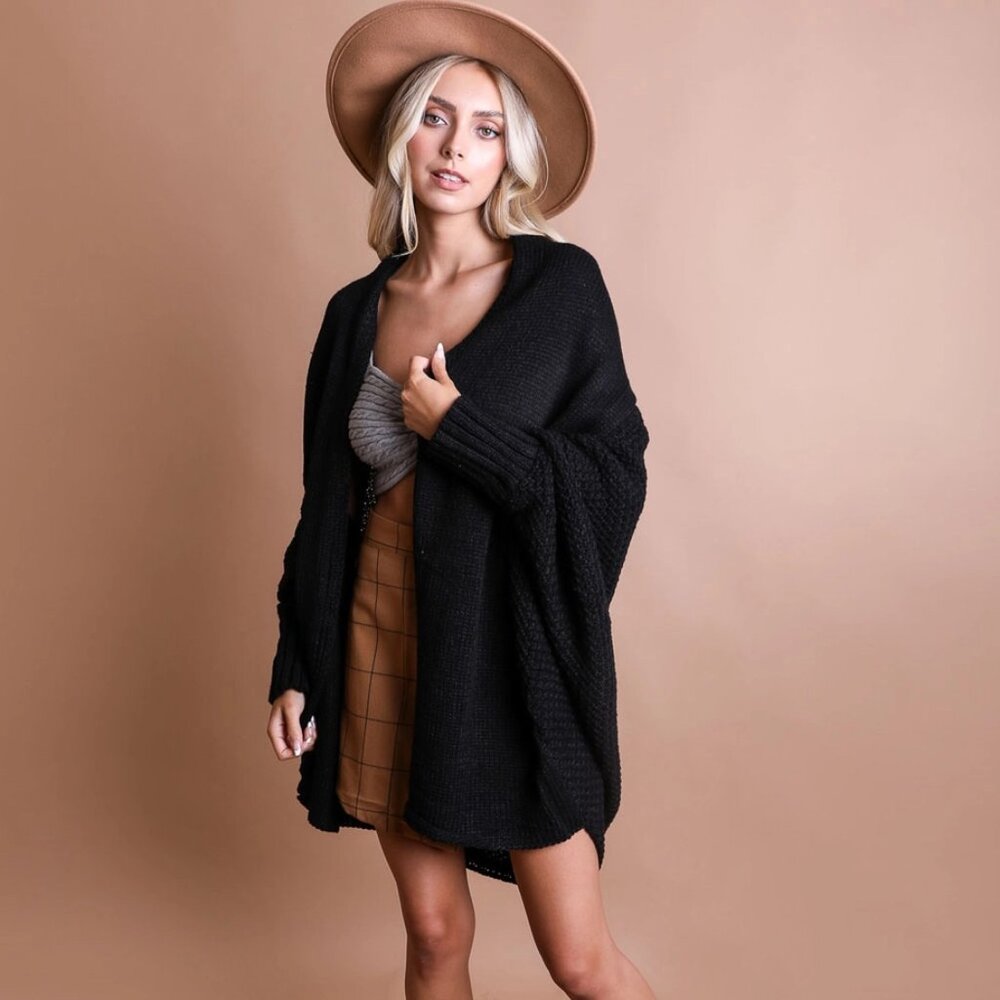 Black Oversized Cardigan
